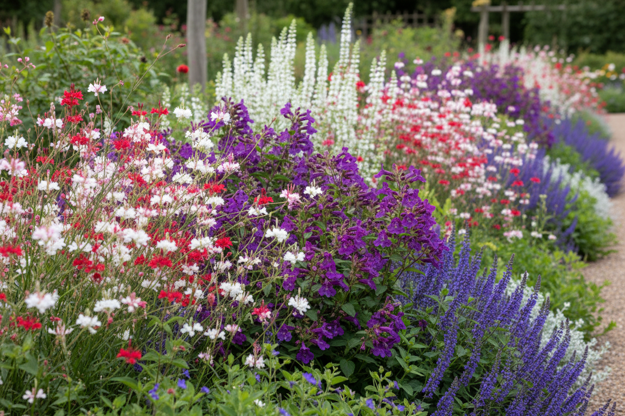 Long Flowering Border Plant Box - Garden Scene