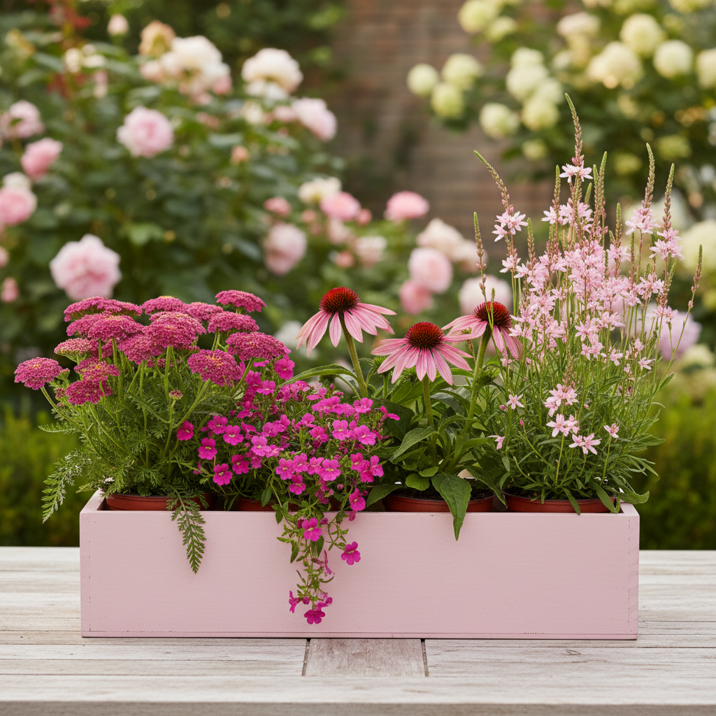 Pink Garden Plant Box