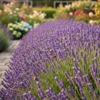 Lavender Row in Garden