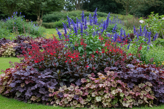 Purple & Foliage Plant Box - Garden Scene